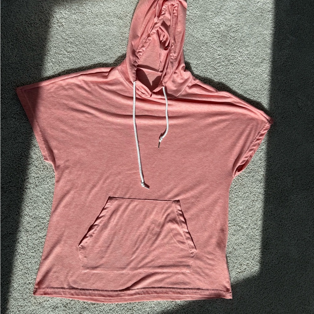 Casual Pink Hooded Sweatshirt for Women